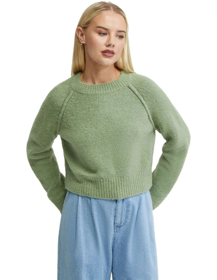 Mei Alpaca Blend Soft Knit Top in Green image 7