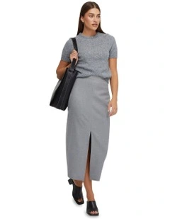 Rosie Short Sleeve Soft Knit in Grey