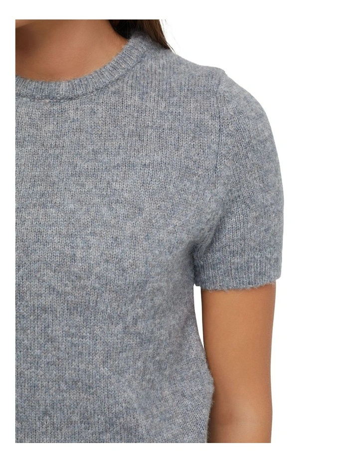 Rosie Short Sleeve Soft Knit in Grey image 6