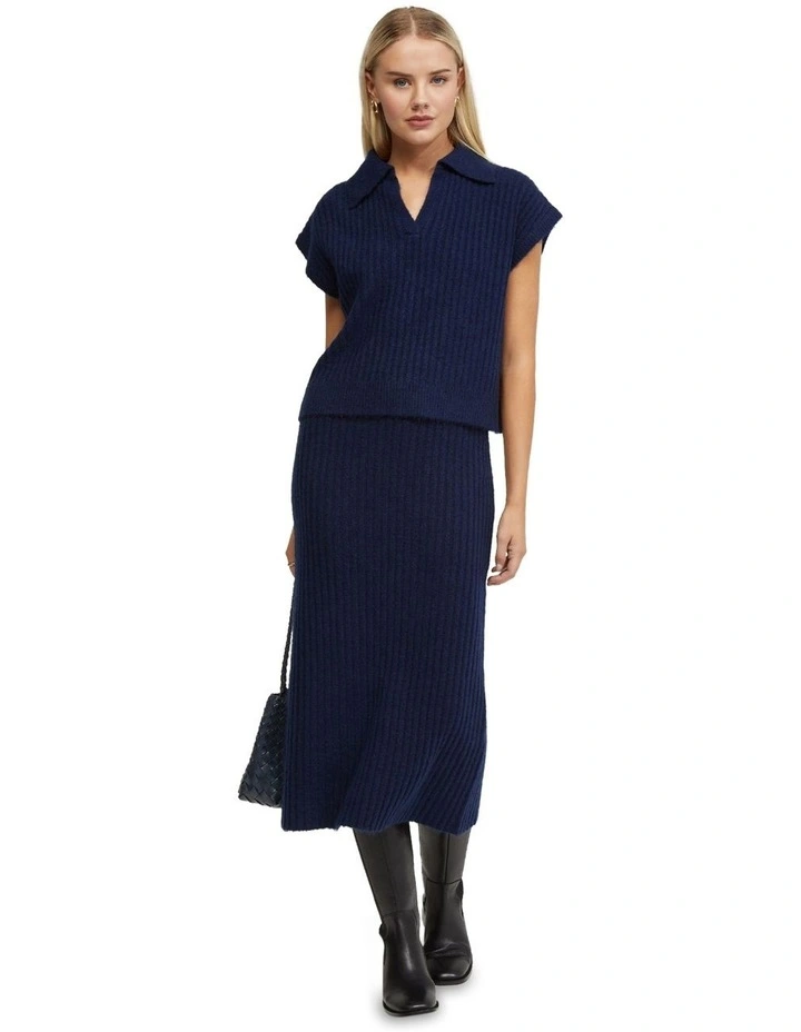 Becca Polo Neck Vest in Navy image 1