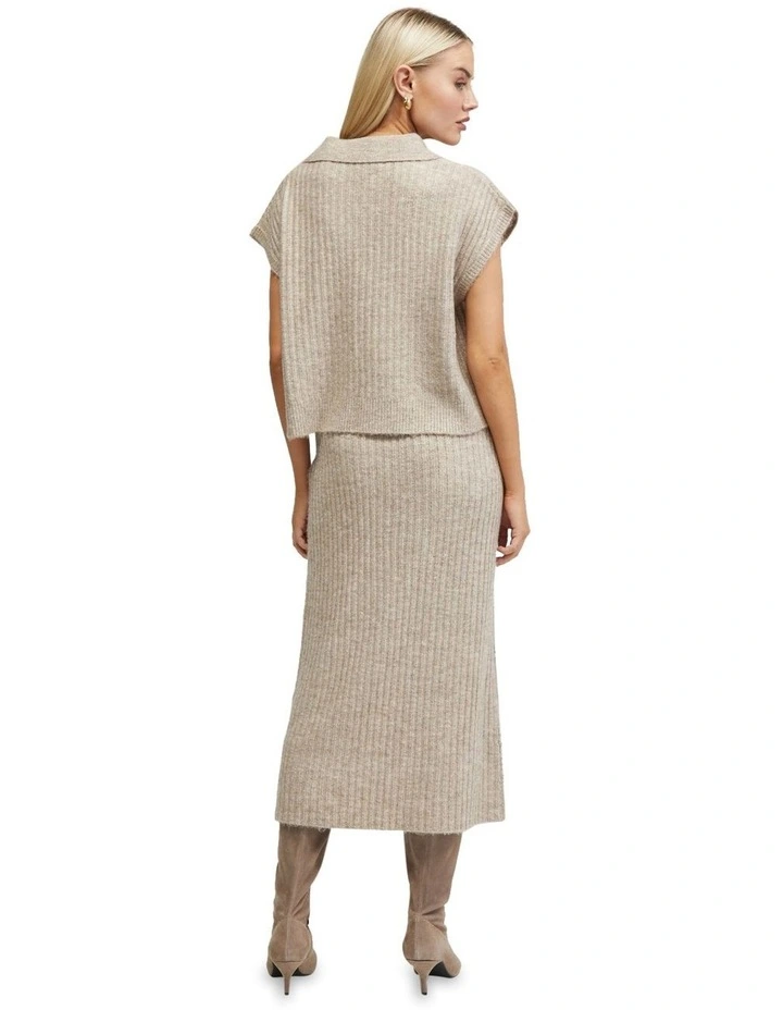 Becca Polo Neck Vest in Camel image 2