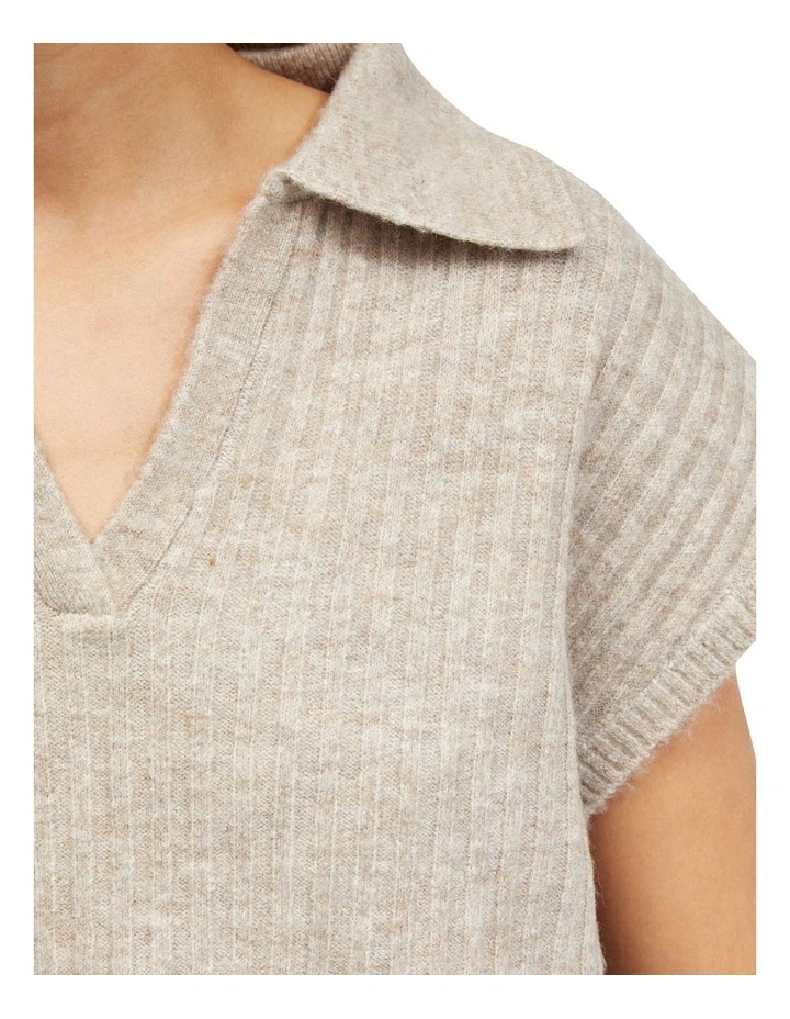 Becca Polo Neck Vest in Camel image 6