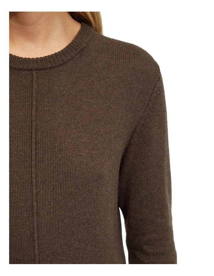 Chrissy Loose Fit Knitted Dress in Chocolate image 6