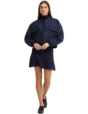 Dani Knitted Mini Skirt in Navy