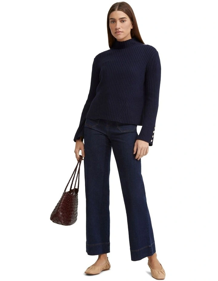 Tilly Rib Knit in Navy image 1
