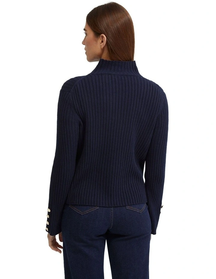 Tilly Rib Knit in Navy image 2
