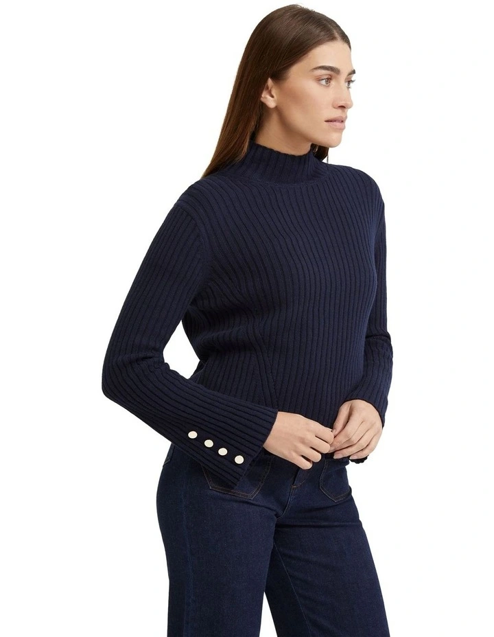 Tilly Rib Knit in Navy image 3