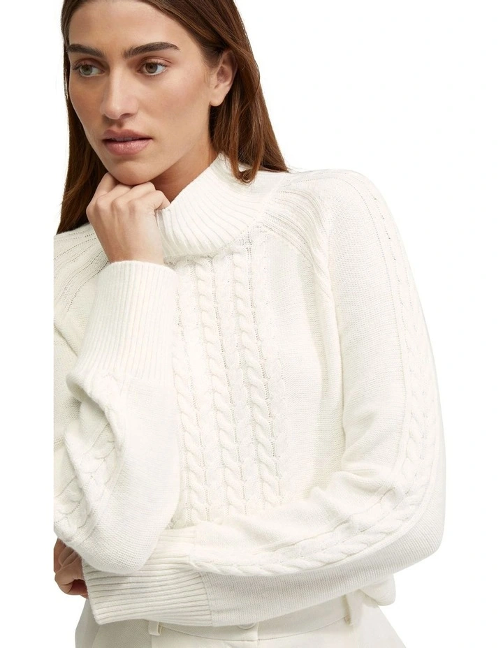 Liberty Cable Knit in Ivory image 4