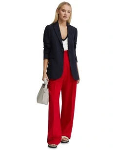 Lola Wool Blend Blazer in Navy Pinstripe