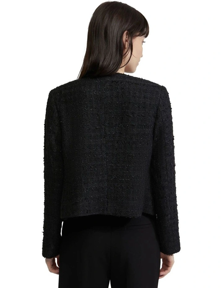 Sophia Boucle Jacket in Black image 3