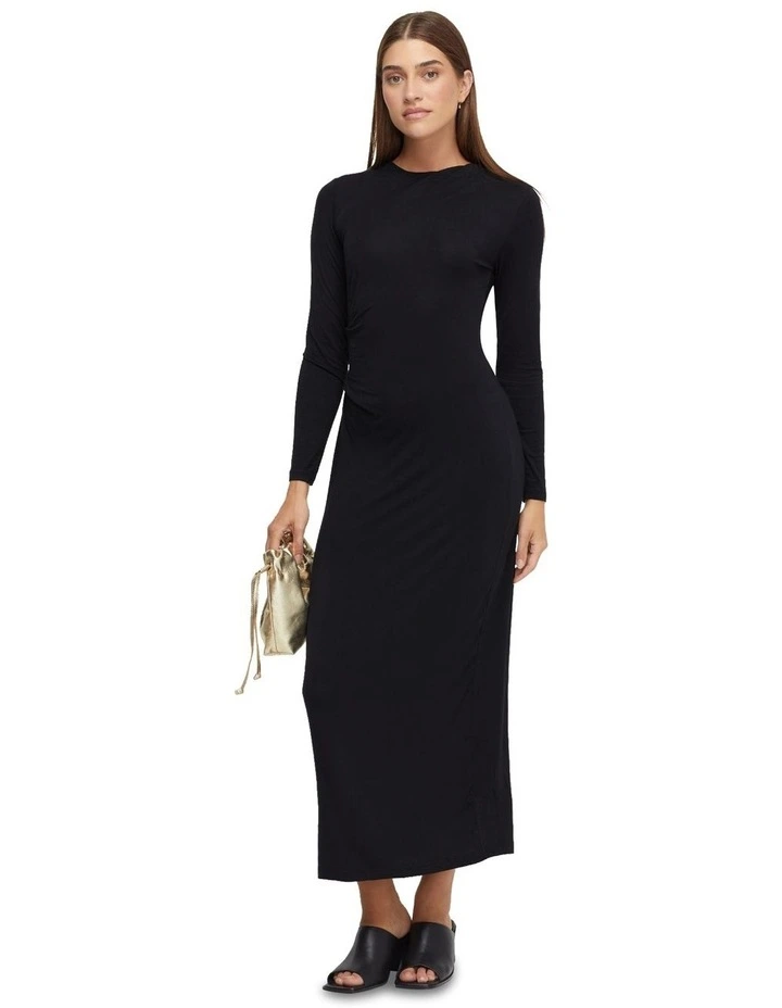 Hartley Jersey Dress in Black image 1