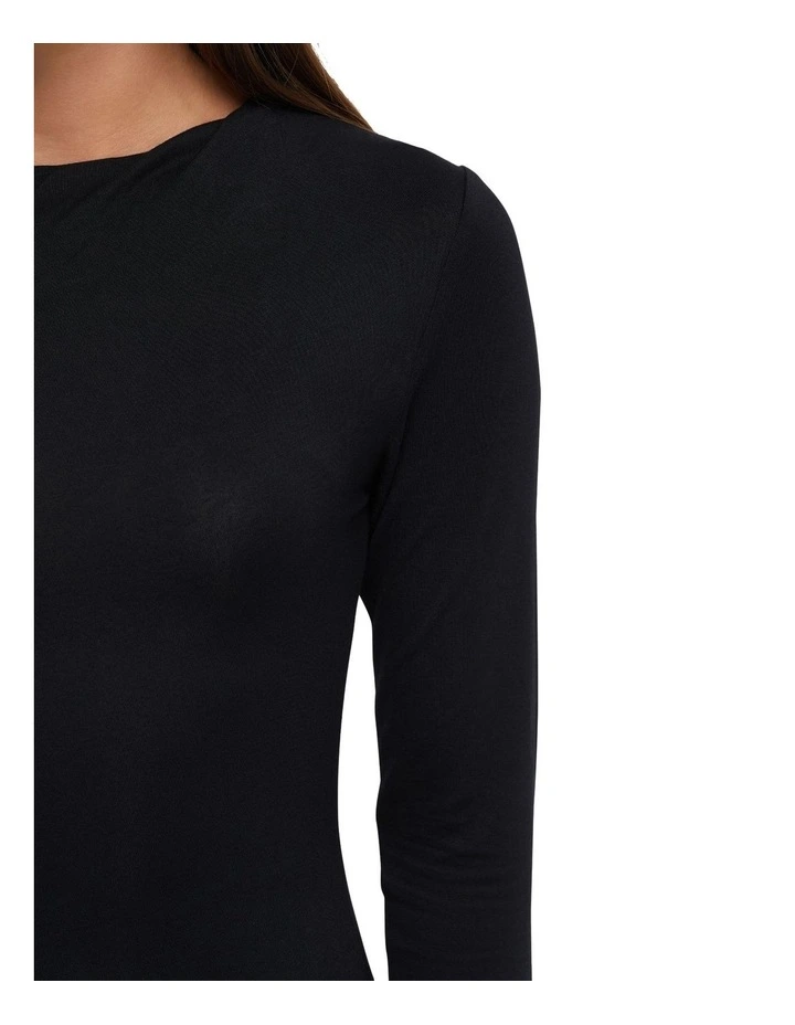 Hartley Jersey Dress in Black image 6