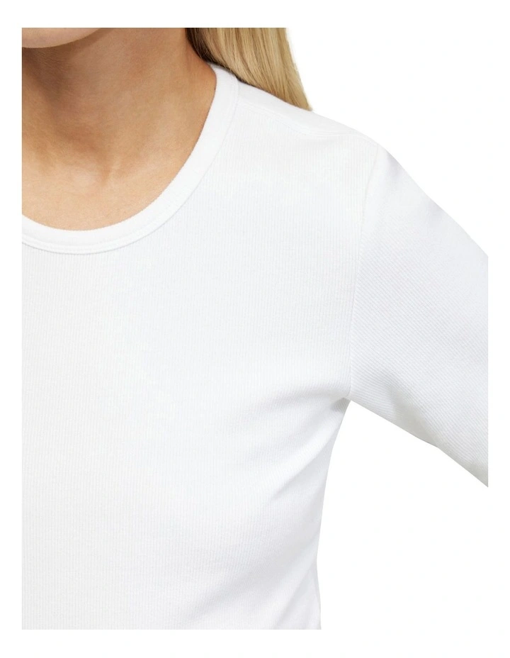 Saffron Rib T-shirt in White image 6