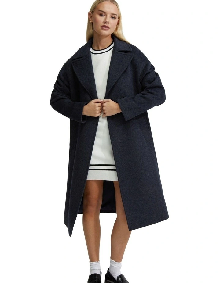 Celia Wool Rich Coat in Flint image 4