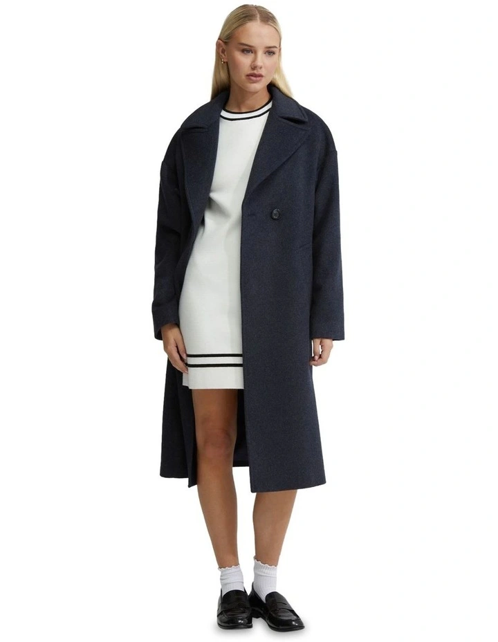 Celia Wool Rich Coat in Flint image 5