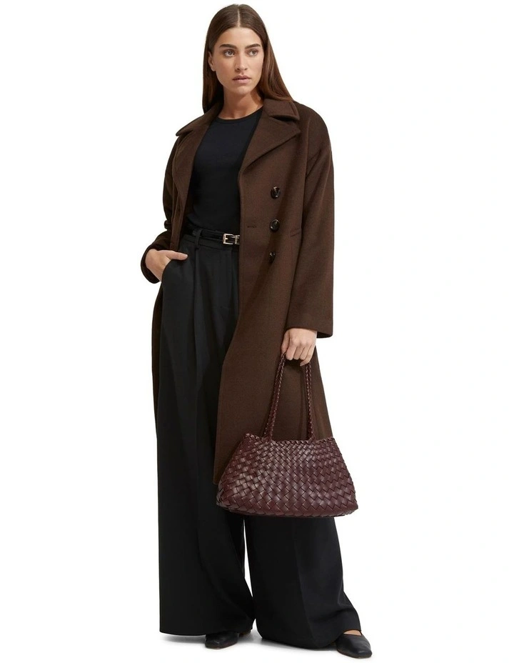 Anna Wool Rich Coat in Bitter Chocolate image 1