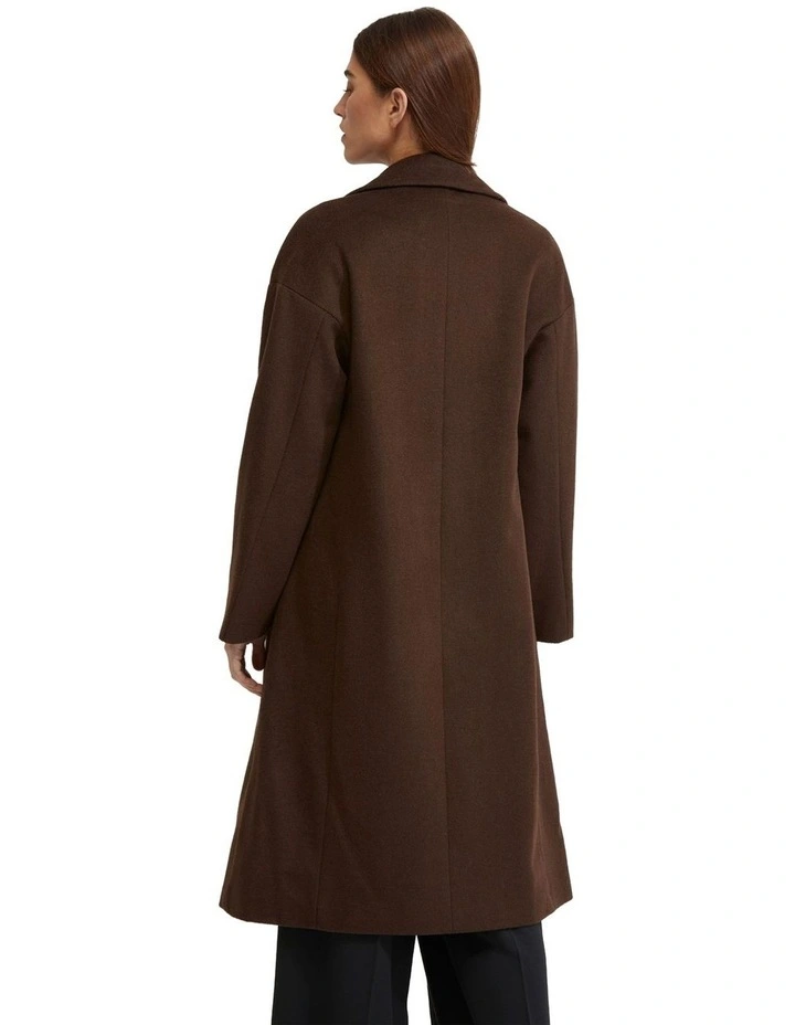 Anna Wool Rich Coat in Bitter Chocolate image 2