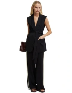 Silvie Oversized Waistcoat in Black