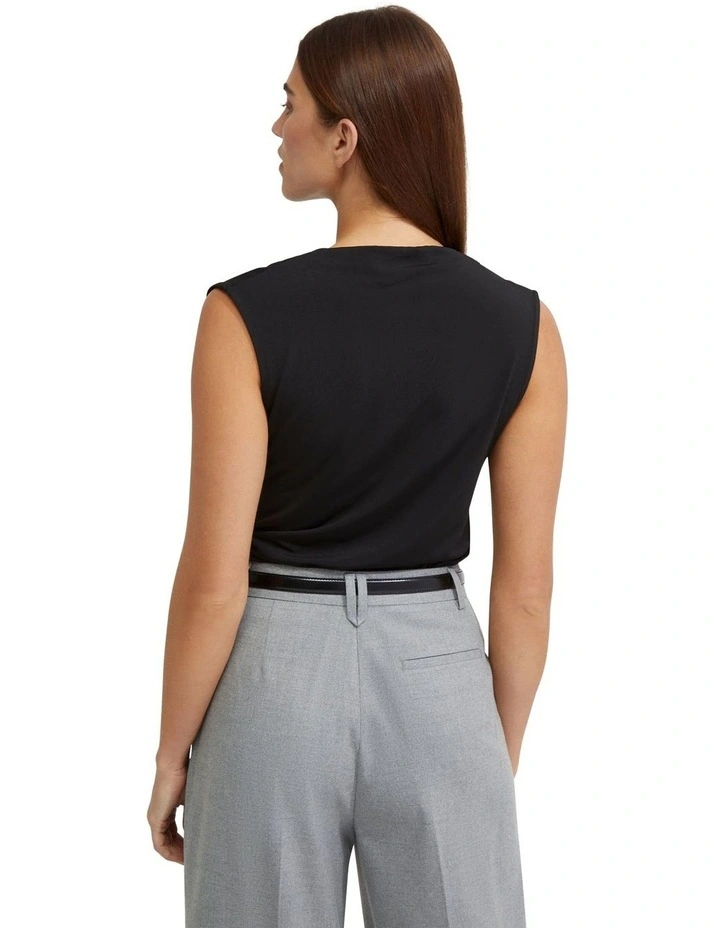 Astrid Jersey Top in Black image 2