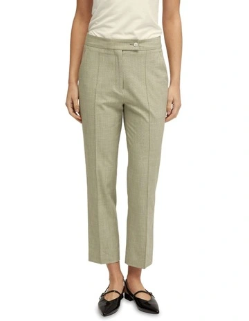 Verity Crop Cigarette Pants in Green