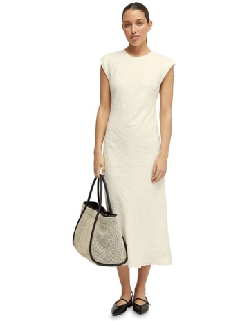 Isabel Linen Dress in Ivory