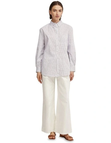 Vicky Striped Shirt in White
