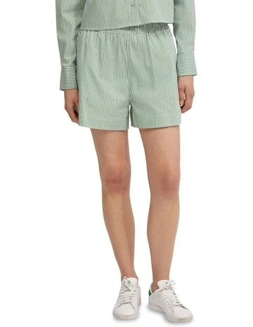 Courtney Striped Shorts in Green/White