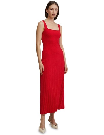 Evita Knit Dress in Red