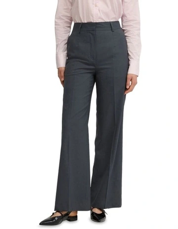 Lydia Wool Stretch Suit Trouser in Charcoal