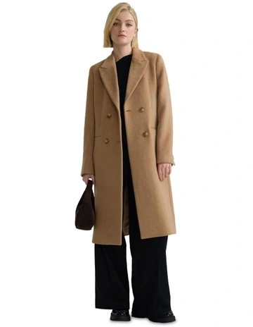 Aria Wool Coat in Camel