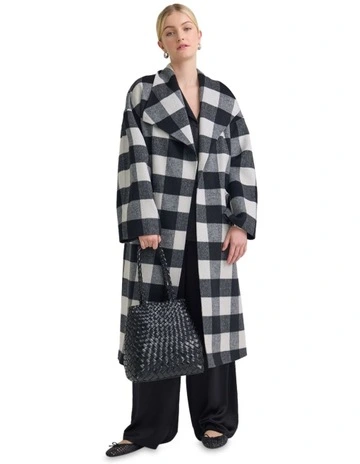 Alex Double Face Wool Coat in Black