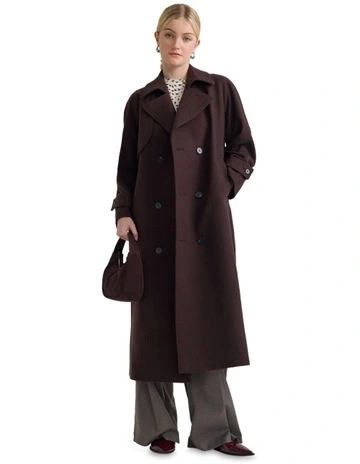 Gemma French Coat in Chocolate