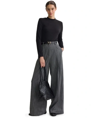 Allison Long Sleeve Knit Top in Black