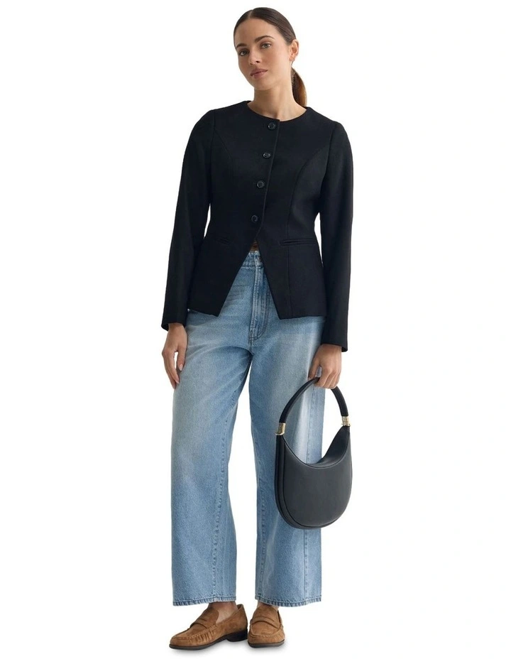 Sweeny Wool Blazer in Black image 1