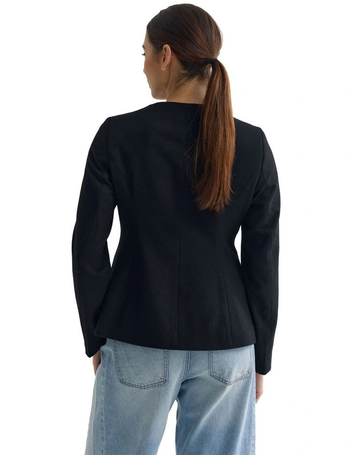 Sweeny Wool Blazer in Black image 2