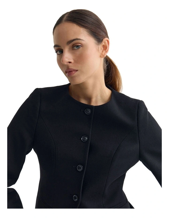 Sweeny Wool Blazer in Black image 4