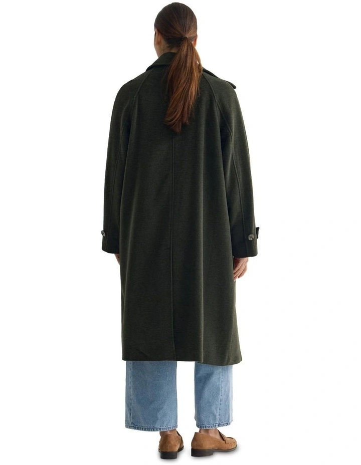 Tamara Wool Coat in Olive image 2