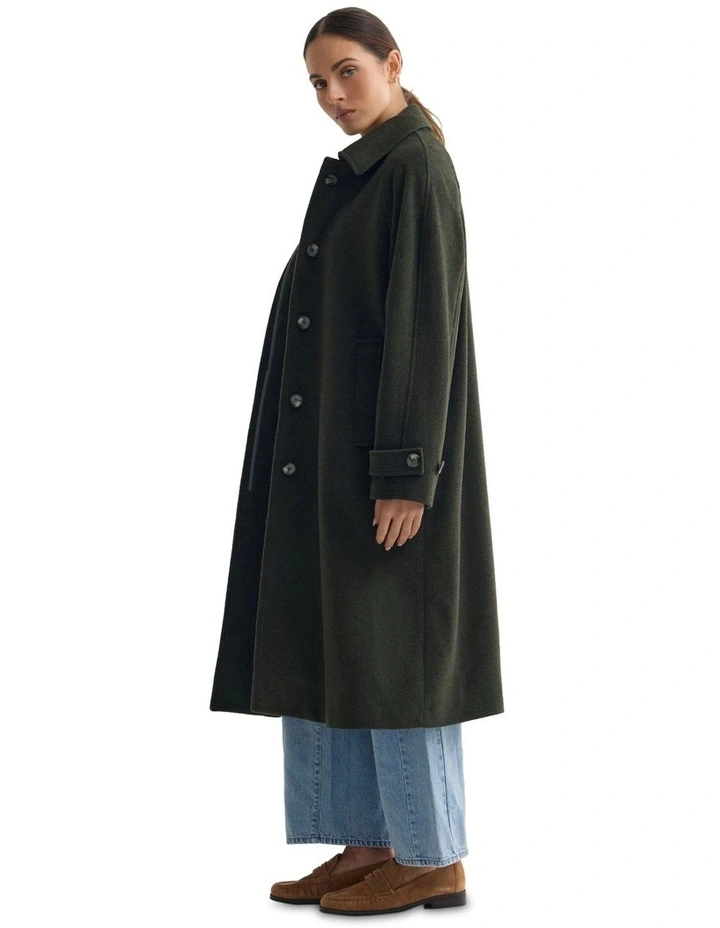 Tamara Wool Coat in Olive image 3
