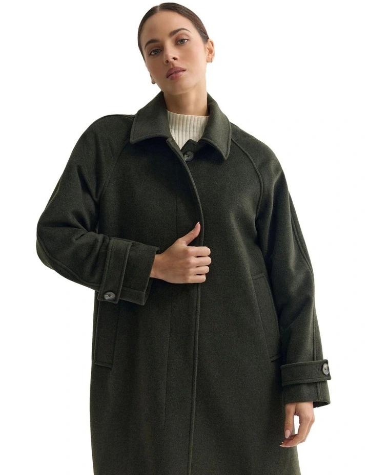 Tamara Wool Coat in Olive image 4