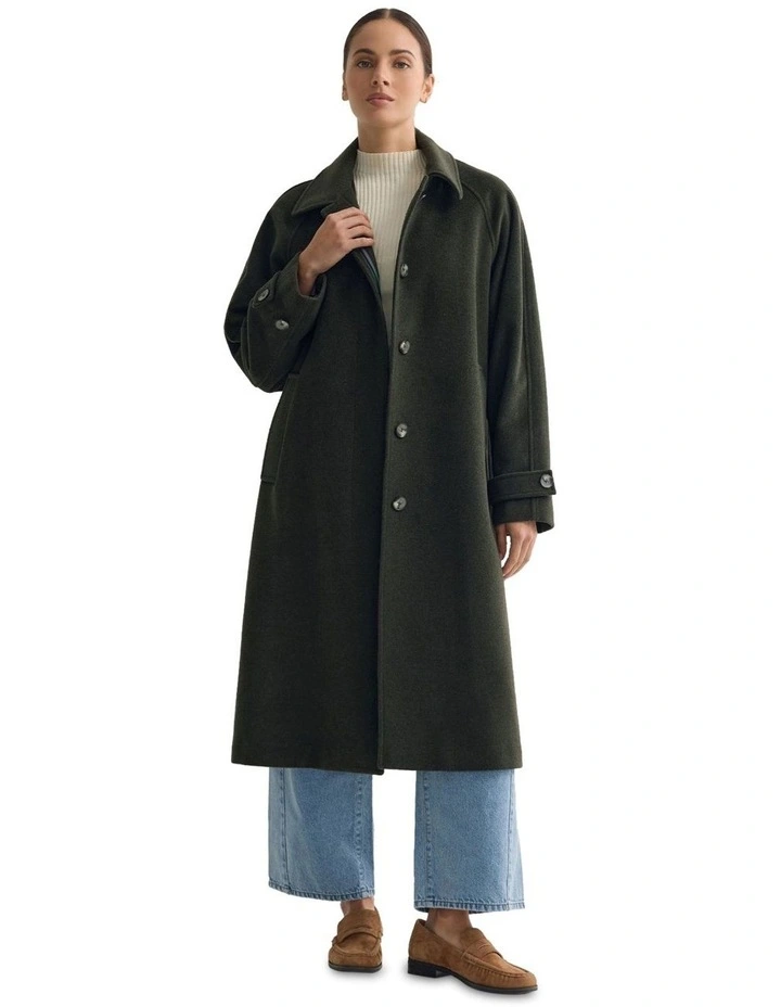 Tamara Wool Coat in Olive image 5