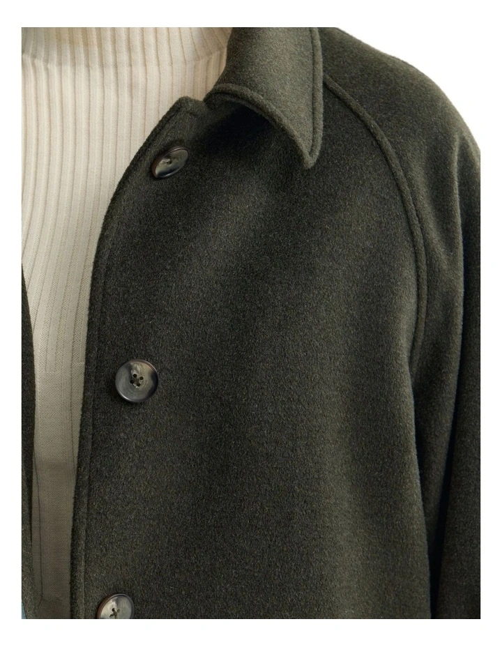 Tamara Wool Coat in Olive image 6