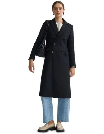Lily Wool Coat in Black