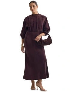 Georgina Cupro Dress in Cocoberry