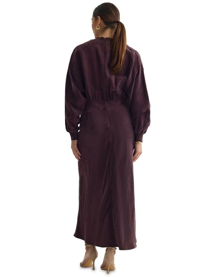 Georgina Cupro Dress in Cocoberry image 2