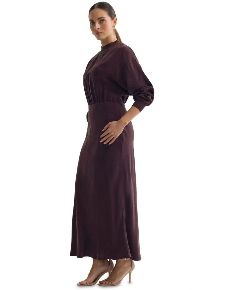 Georgina Cupro Dress in Cocoberry image 3
