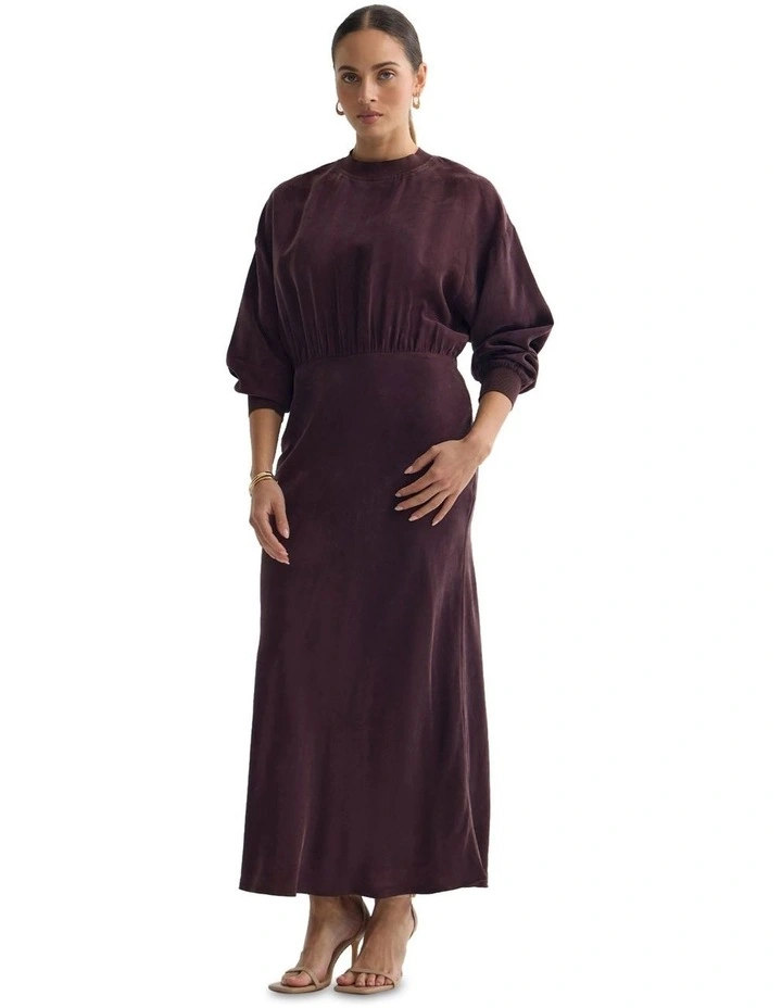 Georgina Cupro Dress in Cocoberry image 5