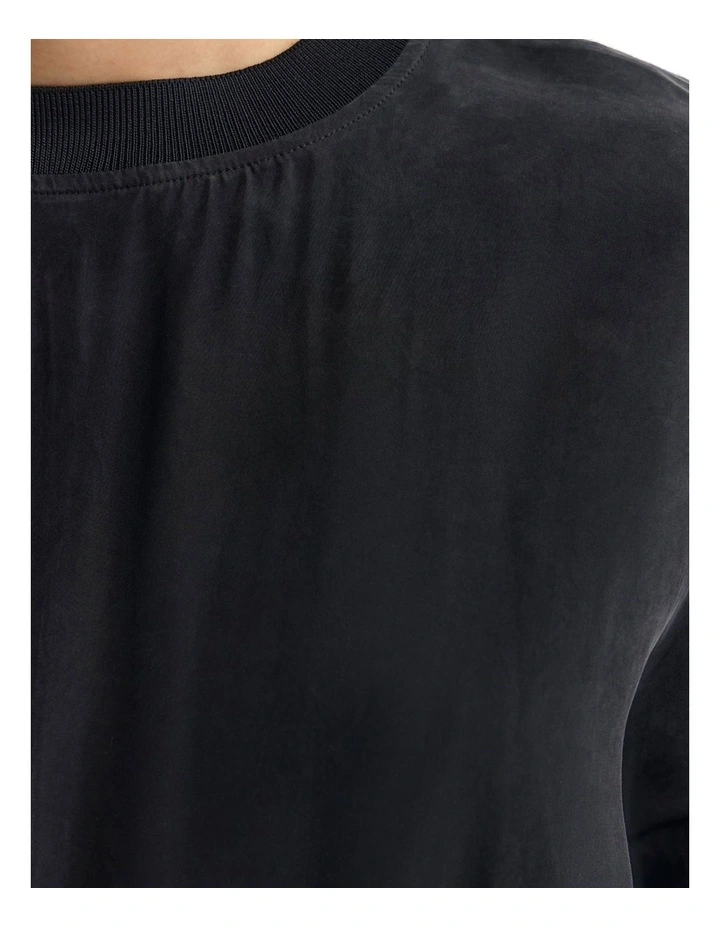 Georgina Cupro Dress in Black image 6