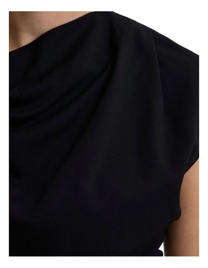 Lily Stretch Structured Top in Black image 6