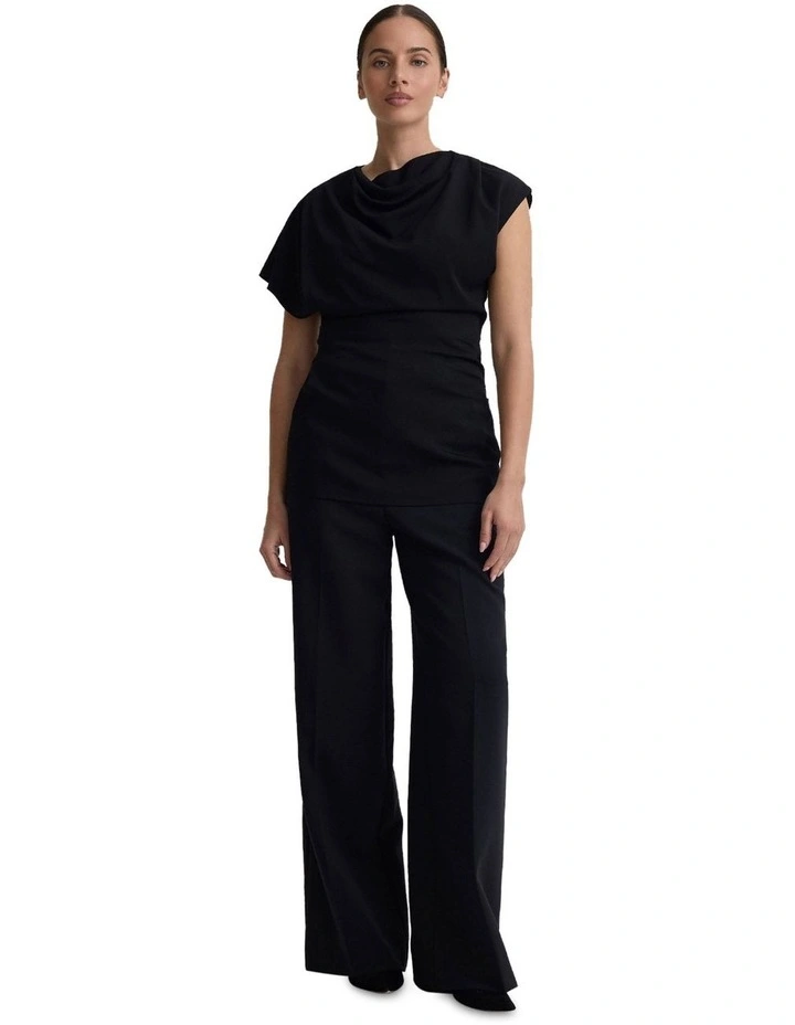 Lily Stretch Structured Top in Black image 7