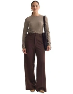 Holly Fine Wool Knit Jumper in Mocha